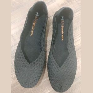 BM Bernie Mev New York Black Woven Flats
